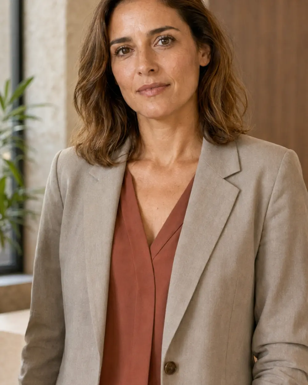 Retrato de Lucía Ferrer, profesional ficticia de VALNERA LEGAL.